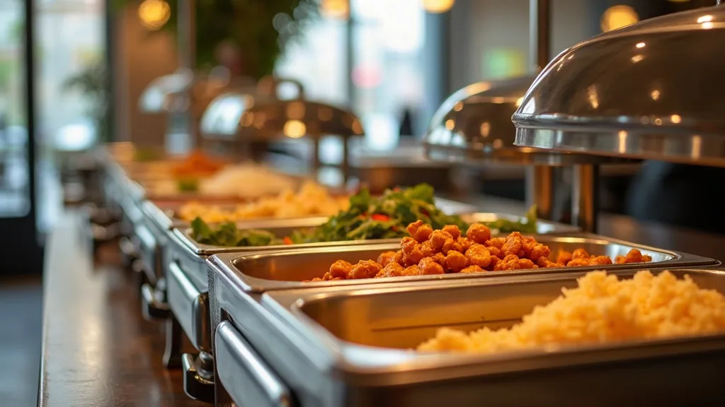 Sunday buffet line
